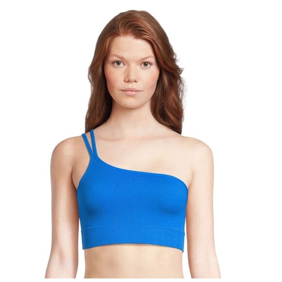 No Boundaries Juniors Ribbed One Shoulder Brami Size Small - Picture 2 of 7